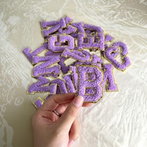 Chenille Letter Patch, Iron On Chenille Letter Patch, Chenille letter iron-on patch,Letter Patches, Sew On Alphabet Embroidery Clothes