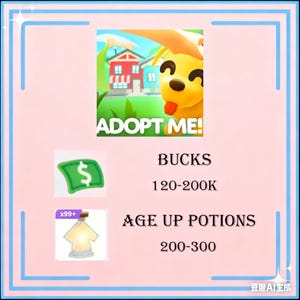 Cuenta de Adopt Me | Roblox | 120-200 mil Bucks | 200-300 macetas | Cuenta inicial