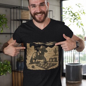 Funny Checkmate Western Chess Unisex Heavy Cotton Tee, Casual Comfort for Everyday Wear, Stylish Gift for All Ages