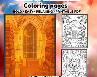 Mystieke grillige lijntekeningen kleurplaten volwassen ontspannend