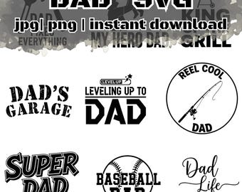 Nivellering tot papa SVG | Basketbalvader PNG en JPG | Vaderdagcadeau