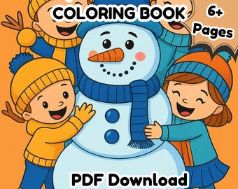 Winterkleurplaten voor kinderen | Easy Line Art (pdf-download)