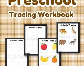 Afdrukbaar activiteitenboek voor kleuters | ABC's, cijfers, fruit en seizoenen