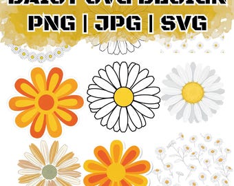 SVG-ontwerp madeliefjebloem | Madeliefje, png en jpg | Direct downloaden