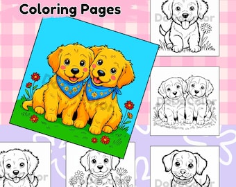 Hondenkleurplaten, puppykunst (pdf-download)