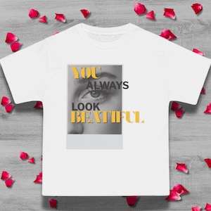Inspirational Women&#39;s Tee, Positive Affirmation Shirt, Cute Graphic Top, Beauty Quote Tshirt, Confidence Boost Clothing