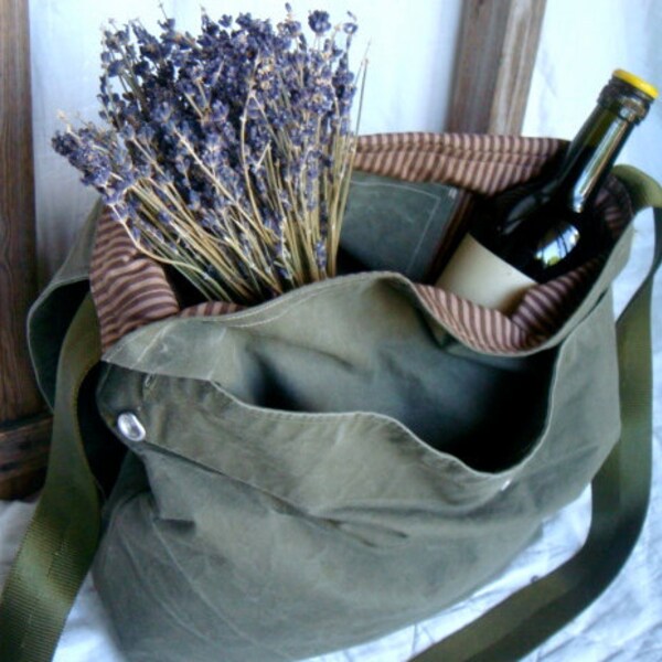 PONCHO - reconstructed vintage military rain poncho messenger bag