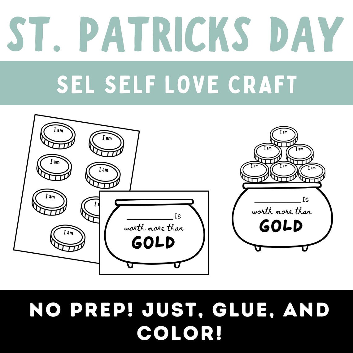 No Prep St. Patricks Day Party Craft | St. Patrick’s Day SEL Activity ...