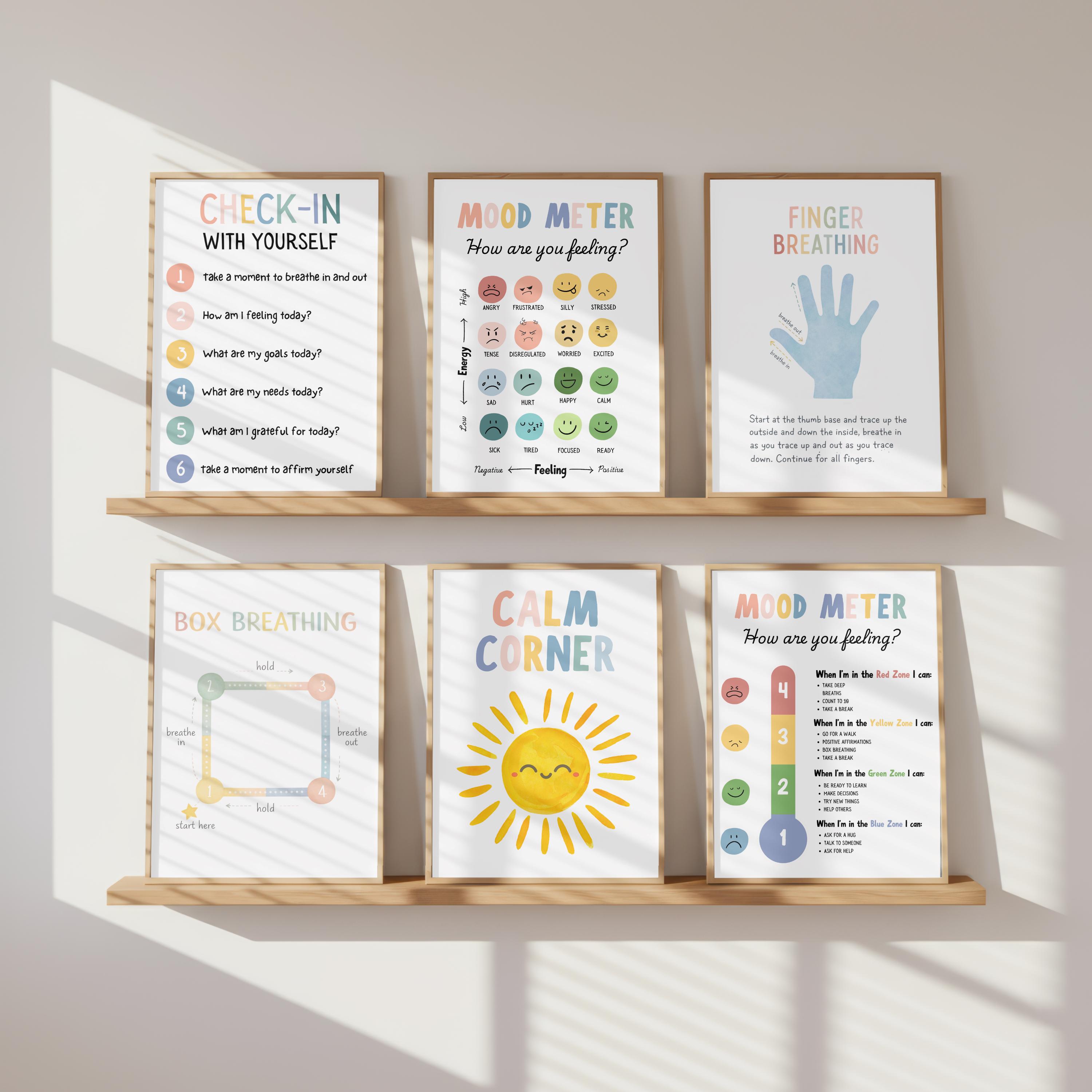 Calm Corner Posters Bundle | 15 SEL Self Regulation Charts | Feelings ...