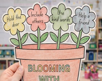 Spring Kindness Craft | SEL Bulletin Board Activity | Year Round Social Emotional Learning Craft | Elementary Classroom Activity