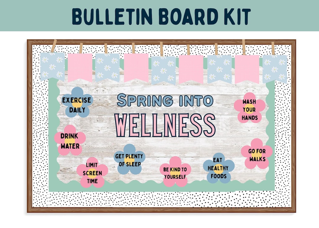 Spring Into Wellness Bulletin Board Kit Health SEL Classroom Decor ...