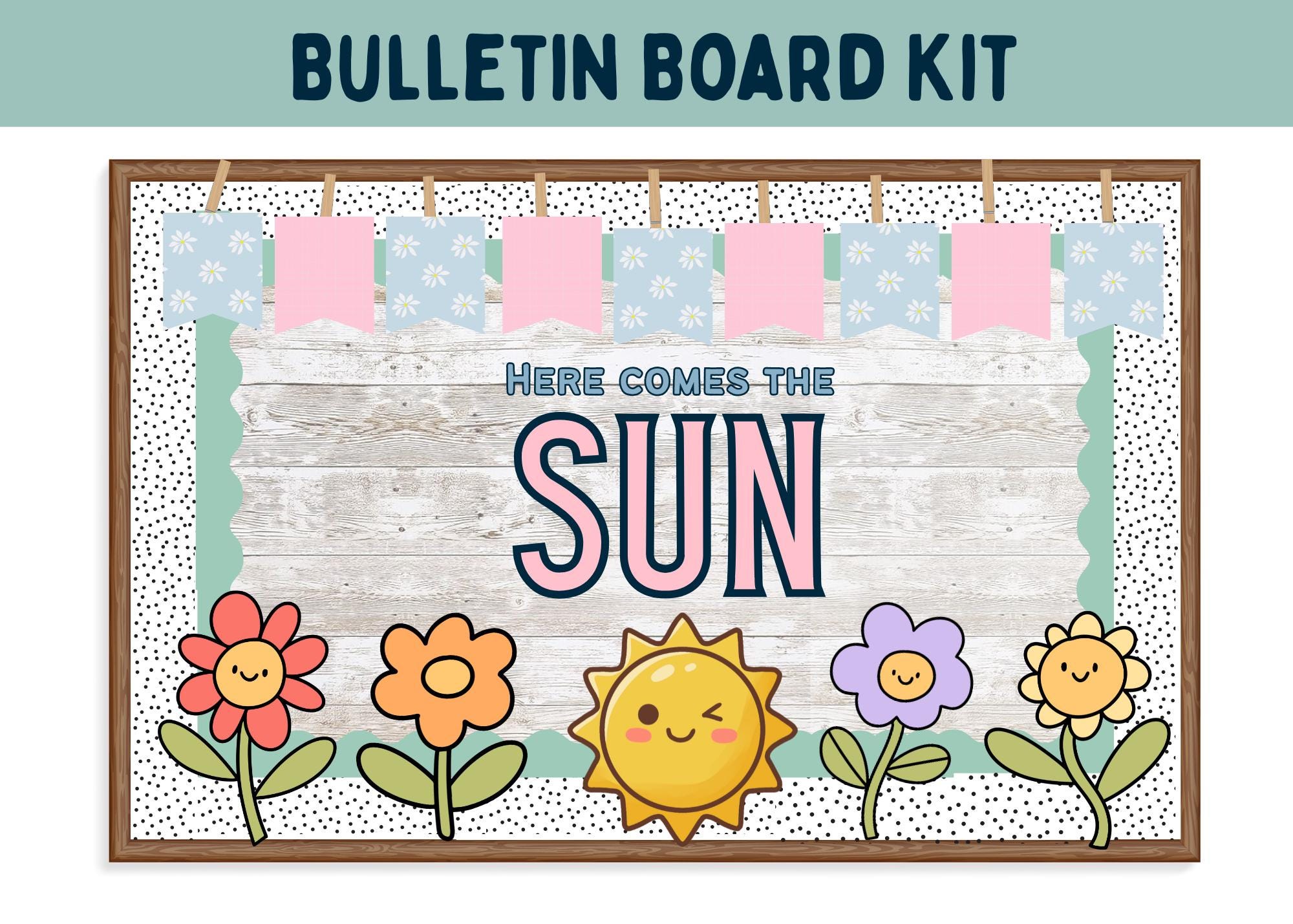Here Comes the Sun Bulletin Board Kit Spring Summer End of Year ...