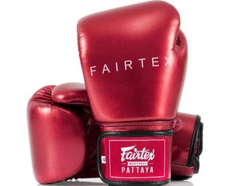Guantes de boxeo Fairtex de cuero metalizado para entrenamiento y combate