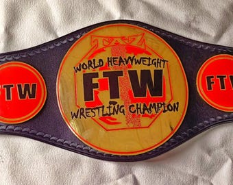 Customized TAZ FTW WORLD Heavy Weight Wrestling Championship Belt