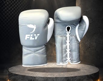 Guantes de boxeo New Fly Superlace X con cordones, tipo profesional, para entrenamiento y competición de MMA.