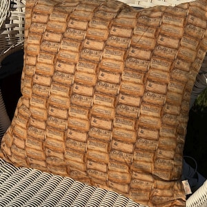 Throw Pillow Cover - Wine Cork