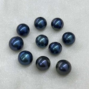 Lustrous Peacock Black Pearls | Loose Freshwater Pearl | Half Drilled or Undrilled Options | 6-13mm, DIY Jewelry Supply for Rings, Earrings