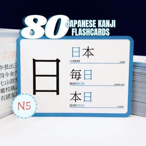 JLPT N5 | 80 fiszek kanji: japoński dla początkujących
