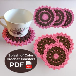 Flower Crochet Coaster Pattern: DIY Floral Coasters (PDF Pattern)