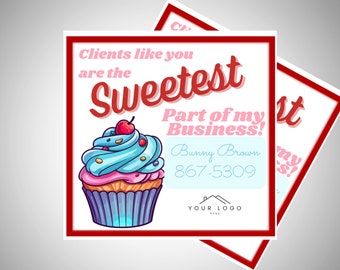 Cupcake Pop by- The Sweetest Part of our business Realtor Pop-By Tag for Valentines Day or Any Day!