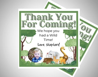 Wild One Birthday Party Favor Thank You Gift Tag- We hope you had a wild time| Instant Download | Printable | Customizable