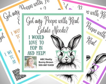 Easter Real Estate Pop by | Know any peeps with real estate needs | Realtor Pop-By Tag for Easter Real Estate Marketing