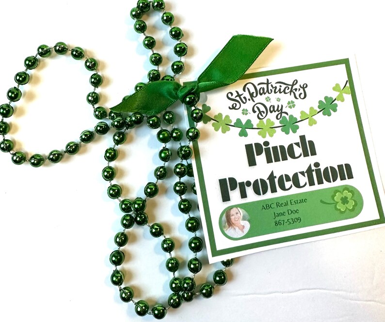 St Patricks Day Real Estate Pop by-Pinch Protection Realtor Pop-By Tag for Saint Patrick's Day Real Estate Marketing image 5
