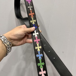 Men Women belt real leather and silver 925
