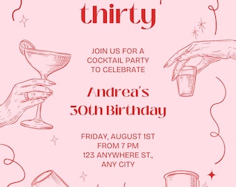 Sjabloon uitnodiging 30e verjaardag met triviavragen