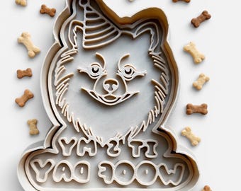 Pomeranian Cookie Cutter - It’s my woof day - dog birthday treat cutter