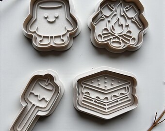 Camping Cookie Cutter Set – Campfire, S'more, Camper Van