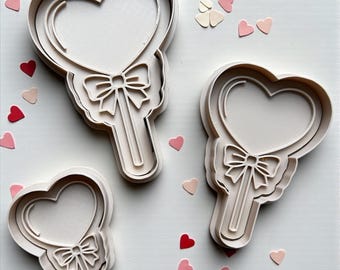 Heart Lollipop Cookie Cutter Set of 3.