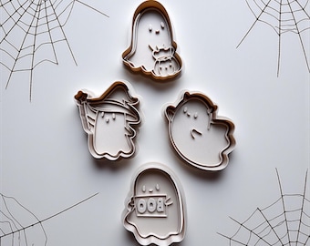 Halloween Ghost Cookie Cutters: Witch, Boo, Trick-or-Treat Designs