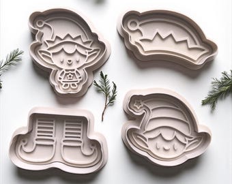 Christmas Elf Cookie Cutter Set: Holiday Baking with PLA Plastic