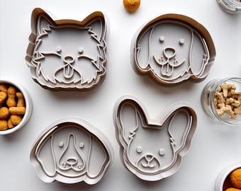 3D Printed Dog Face Cookie Cutters: Pet Treat & Clay Tools