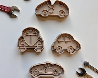 3D Printed Car Cookie Cutter Set: Vintage, Race, Sports Car Molds