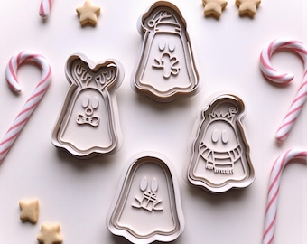 Christmas Ghost Cookie Cutter Set – Festive Holiday Baking Fun!