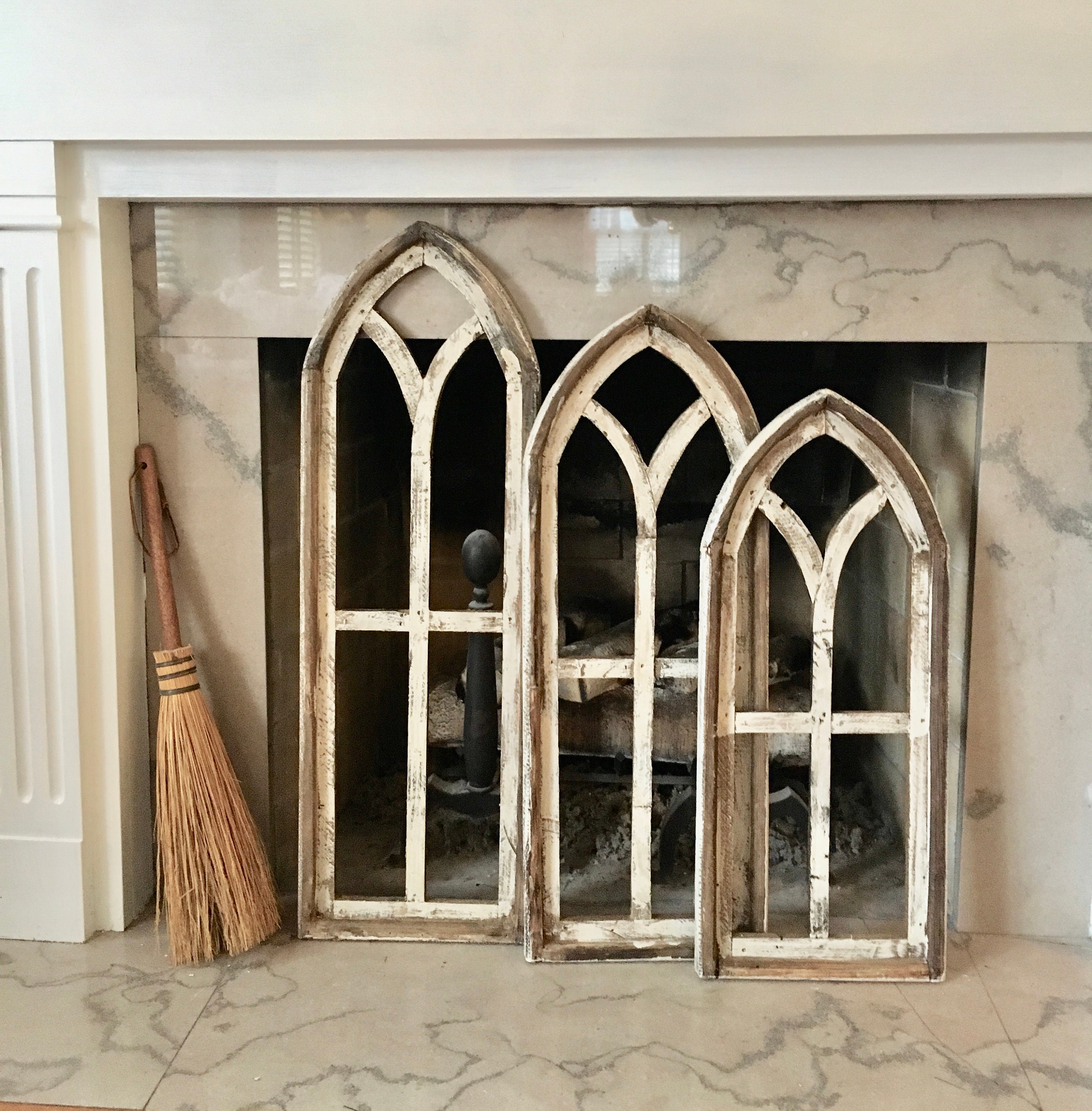 Arch Window Frame Farmhouse Cottage Decor Cathedral 1