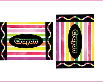 Crayon SVG Bundle | Colorful Crayon PNG Clipart | Back to School Digital Download | Classroom Teacher Supplies SVG | Kids Printable Crayon