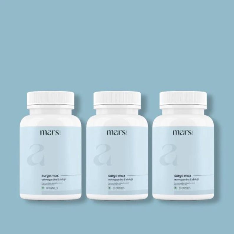 Mars från GHC Surge Max Innehåller Shilajit Ashwagandha Gokshura Gratis frakt 60 kapslar x 3 bild 1