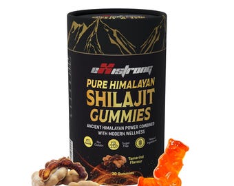 100 % rena Himalaya Shilajit/Chilajit Gummies extremt potenta 66Ashwagandha,30n