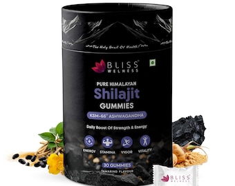 100% Pure Himalayan Shilajit/Chilajit Gummies extremely Potent 66Ashwagandha,30n