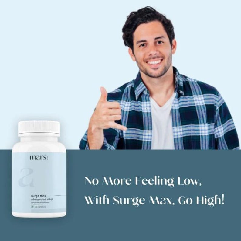 Mars från GHC Surge Max Innehåller Shilajit Ashwagandha Gokshura Gratis frakt 60 kapslar x 3 bild 4