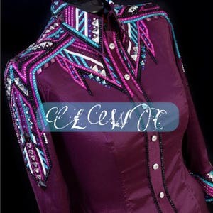 Western Show-skjorta, Rodeo Queen-kläder, Horsemanship-kläder