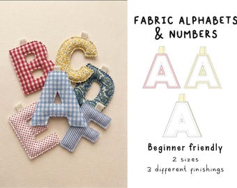 Fabric Alphabet & Number Pattern PDF, Fabric Letters Sewing Pattern,  Beginner Friendly PDF, Fabric Birthday Decor, fabric bunting