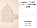 Foldable Baby Changing Mat Sewing Pattern, Padded & Non-Padded (A4 PDF Download)