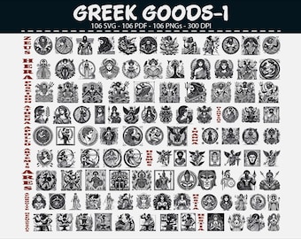 Greek Gods Vector Clipart SVG PNG PDF Mythology Set