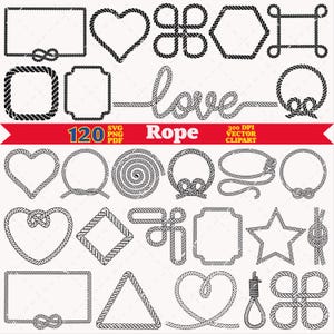 Rope Frame SVG PNG PDF Bundle