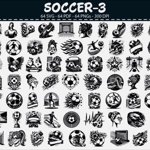 Soccer Sublimation Designs: Game Day SVG PNG PDF Bundle (Digital Download)