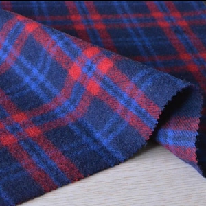 100 % ren ullrutig – 510 g/m² kraftig twill – Premium kungblå röd tartan för skräddarsydda kappor, jackor och vinterkläder